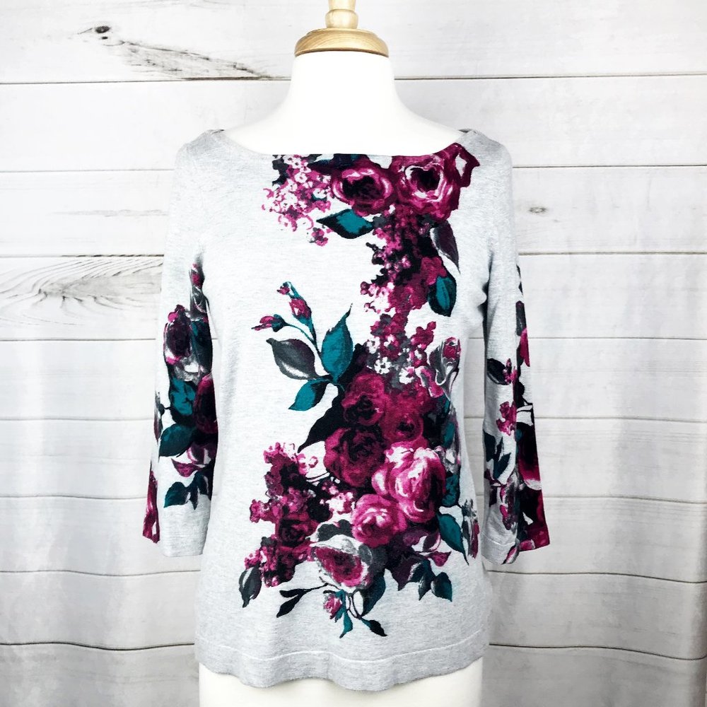 White House Black Market Comfy Floral Shirt